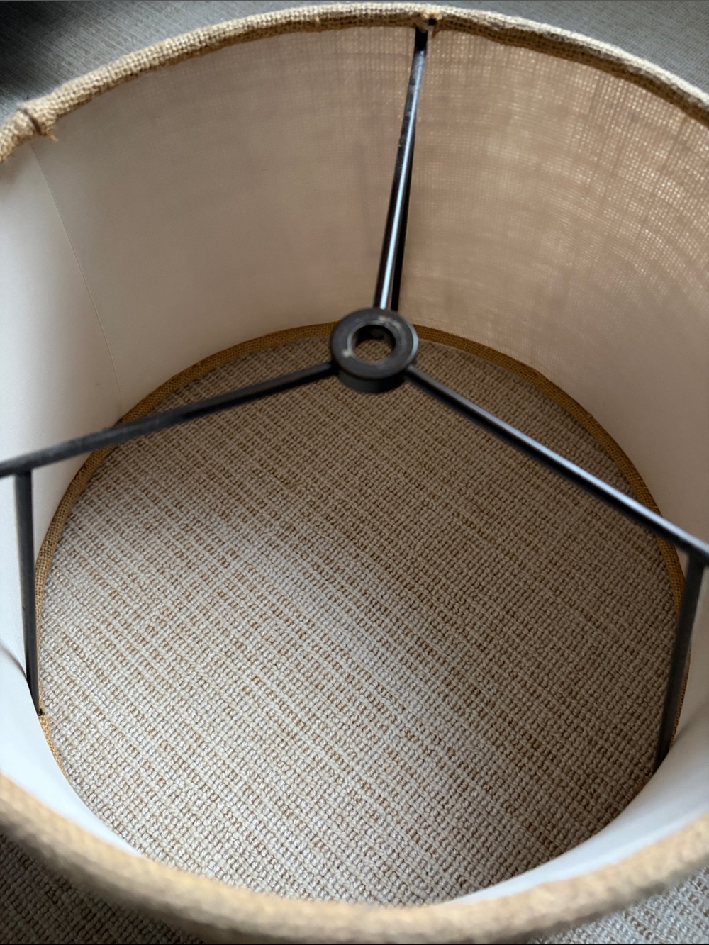 Pottery barn burlap lamp shades - Picture 2 of 4